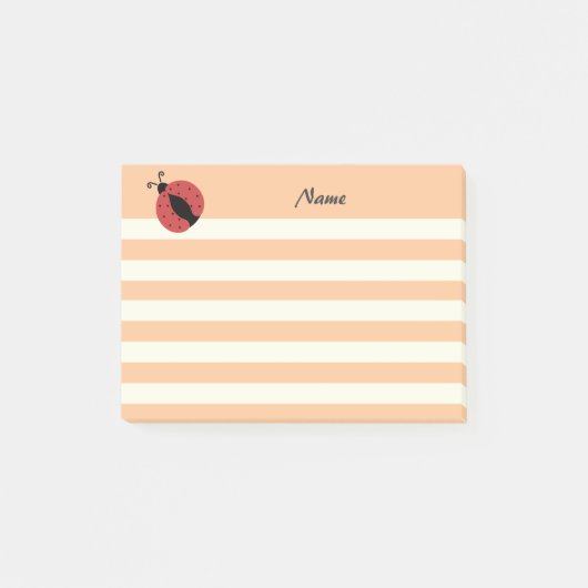 Elegant modern schattig tapijtenstrepen gepersonal post-it® notes (Voorkant)