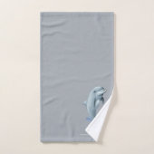 Elegant Modern Schattige Dolfijn & Script op licht Bad Handdoek (Handdoek)