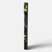 Elegant Modern Schattige Wildflower Naam Zwart Case-Mate iPhone Case (Achterkant / Links)