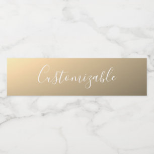 Elegant modern schrift monogram of woord   Goud Waterfles Etiket