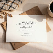 Elegant Modern Schrift RSVP Bruiloft