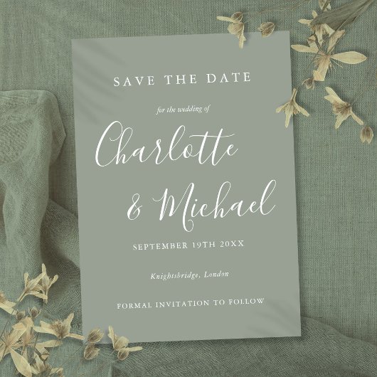 Elegant Modern Schrift Save The Date