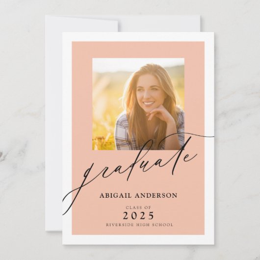Elegant modern script 2 Photo Afstuderen (Voorkant)