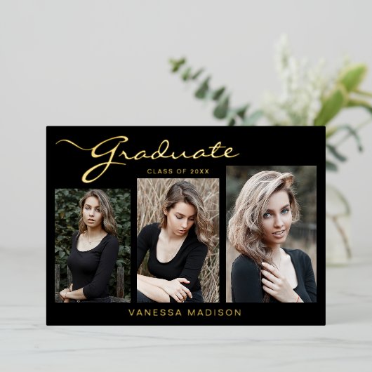 Elegant modern script | 3 Aankondiging van een fot (Staand Voorkant)