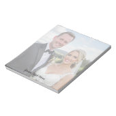 Elegant Modern Script Aangepaste foto & tekst brui Notitieblok (Gedraaid)