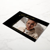 Elegant modern script | Aankondiging foto-Afstudee (Gedraaid)