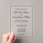 Elegant modern script acryl uitnodigingen (Insitu (Draagbaar))