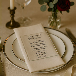 Elegant modern script acryl uitnodigingen