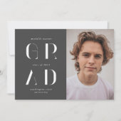 elegant modern script afstuderen aankondiging (Voorkant)