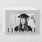 elegant modern script afstuderen aankondiging (Voorkant)