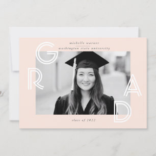 elegant modern script afstuderen aankondiging