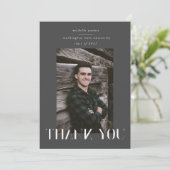 elegant modern script afstuderen bedankt je credit kaart (Staand voorkant)