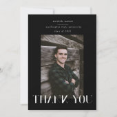 elegant modern script afstuderen bedankt je credit kaart (Voorkant)