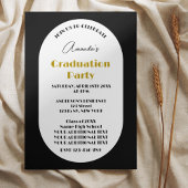 Elegant Modern Script Arch Photo Gold Afstuderen Kaart