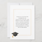 Elegant Modern Script Arch Photo Graduation Bedankkaart (Achterkant)