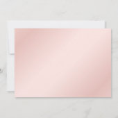 Elegant modern Script Blush Pink en Gold Bedankkaart (Achterkant)