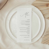 Elegant modern script bruiloft menu