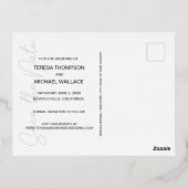 Elegant Modern Script Custom Photo Wedding Folie Feestdagen Briefkaart (Achterkant)