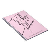 Elegant modern script Eenvoudige Weddingplanner Ro Notitieboek (Rechterzijde)