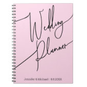 Elegant modern script Eenvoudige Weddingplanner Ro Notitieboek (Voorkant)