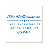 Elegant Modern Script Familienaam Retouradres Zelfinktende Stempel (Design)