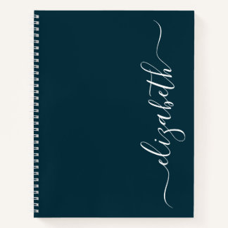 Elegant modern script gepersonaliseerd notitieboek