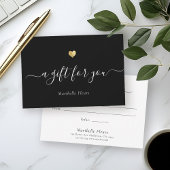 Elegant modern Script Gold Heart Cadeaucertificaat
