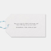 Elegant modern script Gold Heart kerst Cadeaulabel (Achterkant Horizontaal)