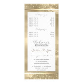 Elegant modern script Gold Salon Spa 5 Service Reclamekaart (Achterkant)