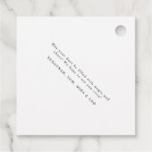 Elegant modern script Gold Snowflake Holiday Bedankjes Labels (Achterkant)