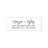 Elegant modern script handgeschreven adres 	rubberstempel (Gestempeld)