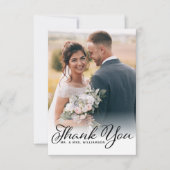 Elegant modern script — Hartelijk dank Bedankkaart (Voorkant)