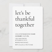 Elegant modern script "Laten we samen dankbaar zij Kaart (Voorkant)