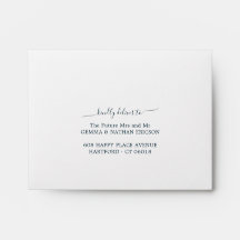 Elegant modern script leveren aan Blauwgroen RSVP 