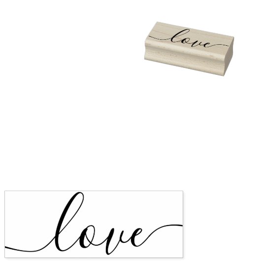 Elegant Modern Script Liefde Rubberstempel (Gestempeld)