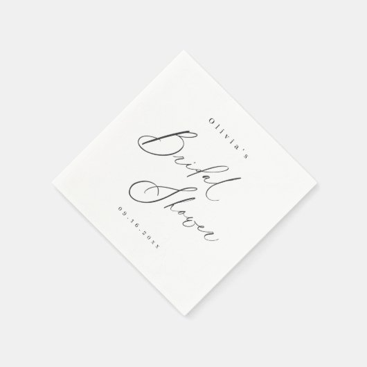 Elegant modern script minimaal vrijgezellenfeest servet (Hoek)