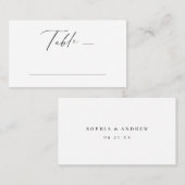 Elegant modern script minimalistisch huwelijk plaatskaartje (Voorkant / Achterkant)