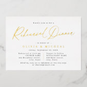 Elegant modern script minimalistisch repetitief di folie uitnodiging (Voorkant)