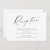 Elegant modern script minimalistische bruiloft rec informatiekaartje (Voorkant / Achterkant)