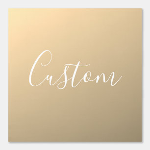 Elegant Modern Script Monogram of Word gouden Behang