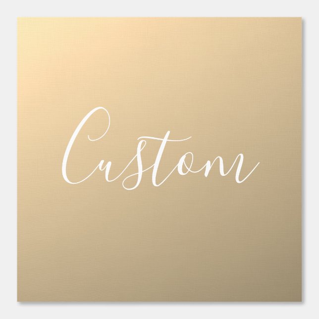 Elegant Modern Script Monogram of Word | gouden Behang (Voorkant)