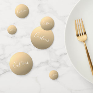 Elegant Modern Script Monogram of Word   gouden Confetti