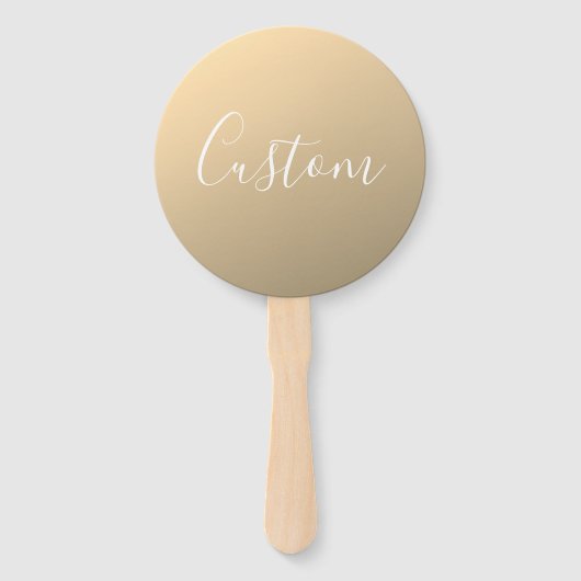 Elegant Modern Script Monogram of Word | gouden Handwaaier (Voorkant)