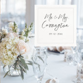 Elegant Modern Script Mrs Wedding Servet