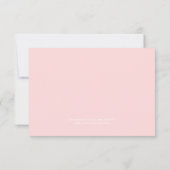 Elegant & Modern Script Navy & Blush Wedding RSVP Kaartje (Achterkant)