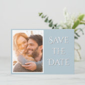 Elegant Modern Script Photo Wedding Save The Date (Staand voorkant)