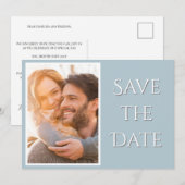 Elegant Modern Script Photo Wedding Save The Date (Voorkant / Achterkant)
