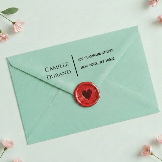 Elegant modern script retouradres zelfinktende stempel