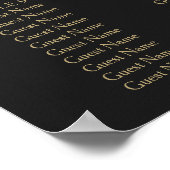 Elegant modern script Simple Wedding Seating Chart Poster (Hoek)