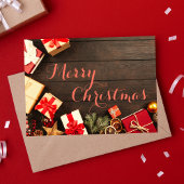 Elegant Modern Script Typografie Zakelijke vakanti Bedankkaart